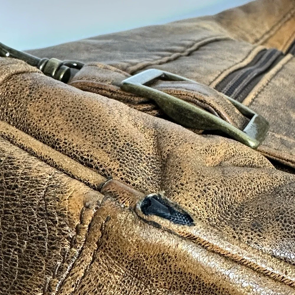 Scully Aero Squadron Vintage Leather Convertible Sling/Backpack Shoulder Bag